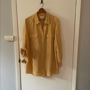 Yellow Button-Up Blouse
